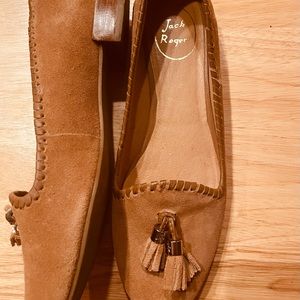Size 9 suede tan loafer by Jack Rogers